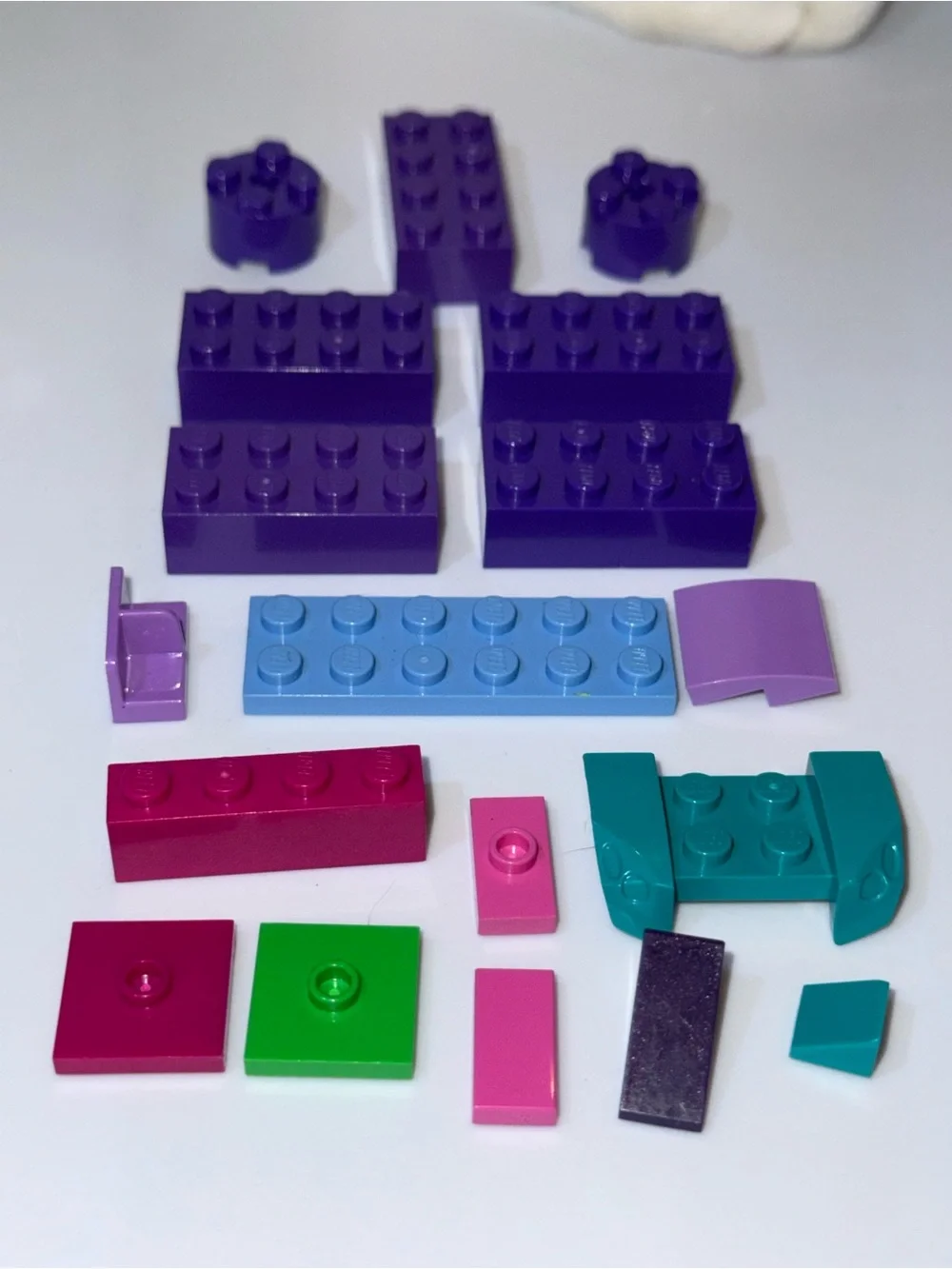 LEGO 18 bright color MISC blocks planks pieces parts lot